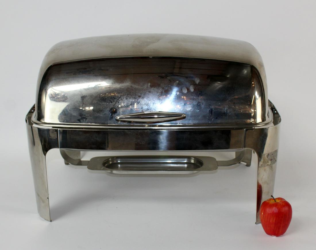 Continental Art Deco silverplate serving chafing dish (1 of 5)