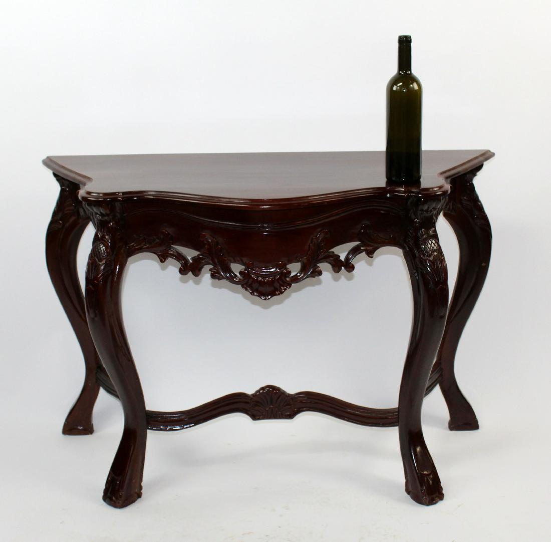 Carved mahogany Rococo style console (1 of 8)