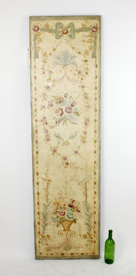Floral painted decorative panel (1 of 7)