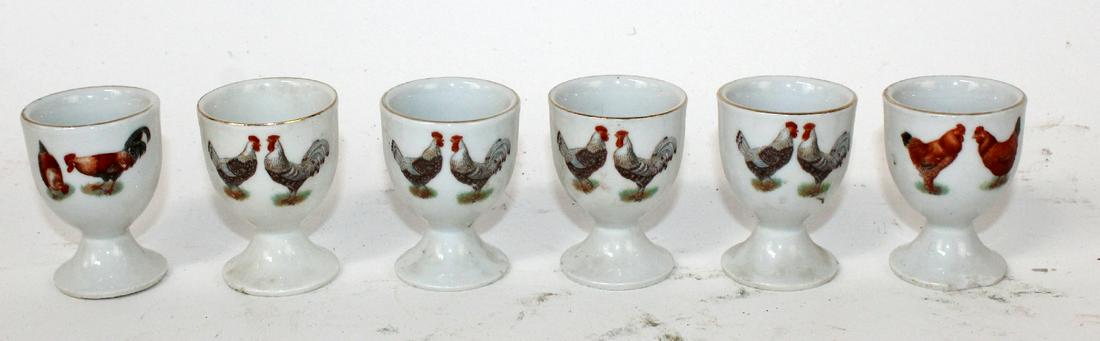 6 German porcelain egg cups (1 of 5)
