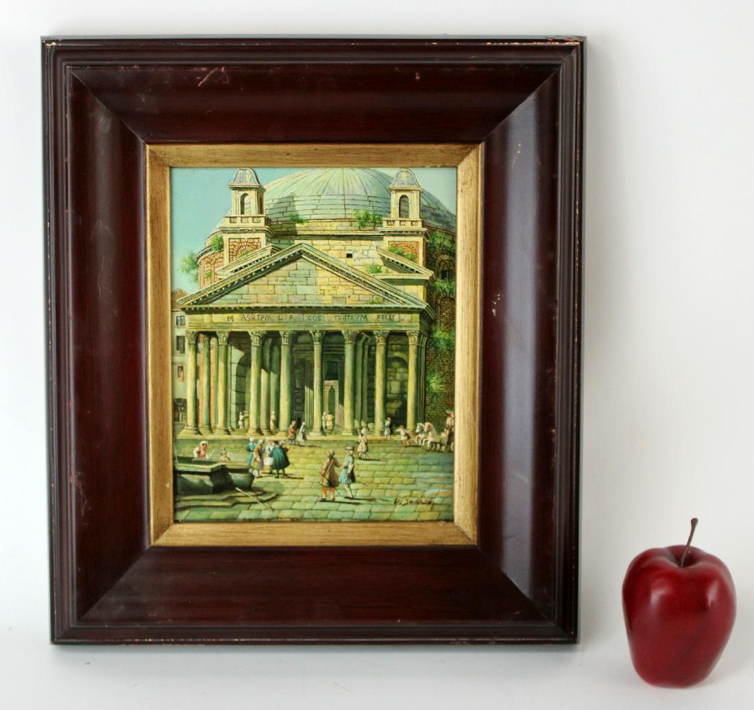 Oil on board architectural building (1 of 4)