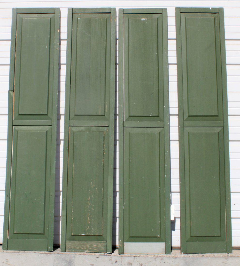 Set of 4 painted raised panel shutters (1 of 4)