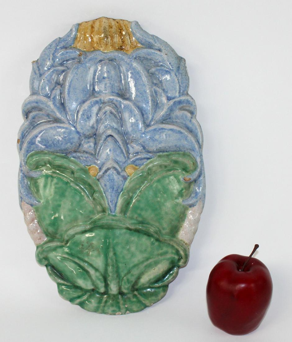 Italian Majolica glazed terra cotta plaque (1 of 9)