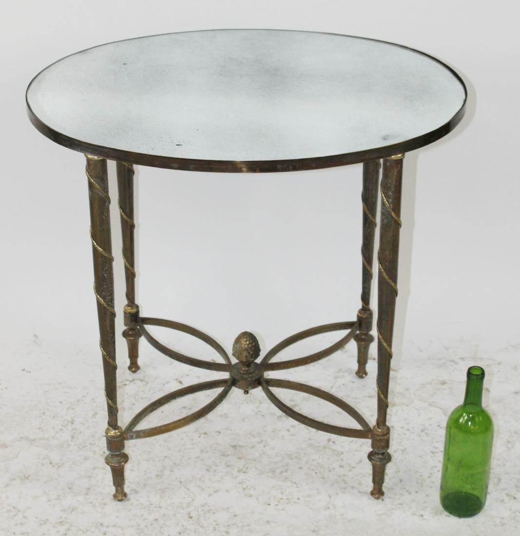 French brass and mirrored gueridon table (1 of 8)