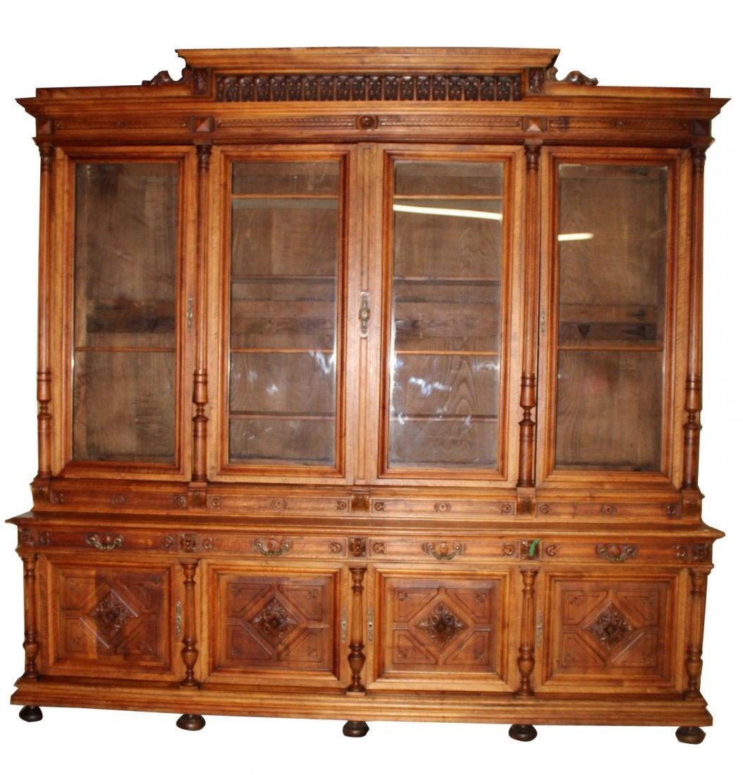 Grand scale French Renaissance bookcase in walnut (1 of 10)