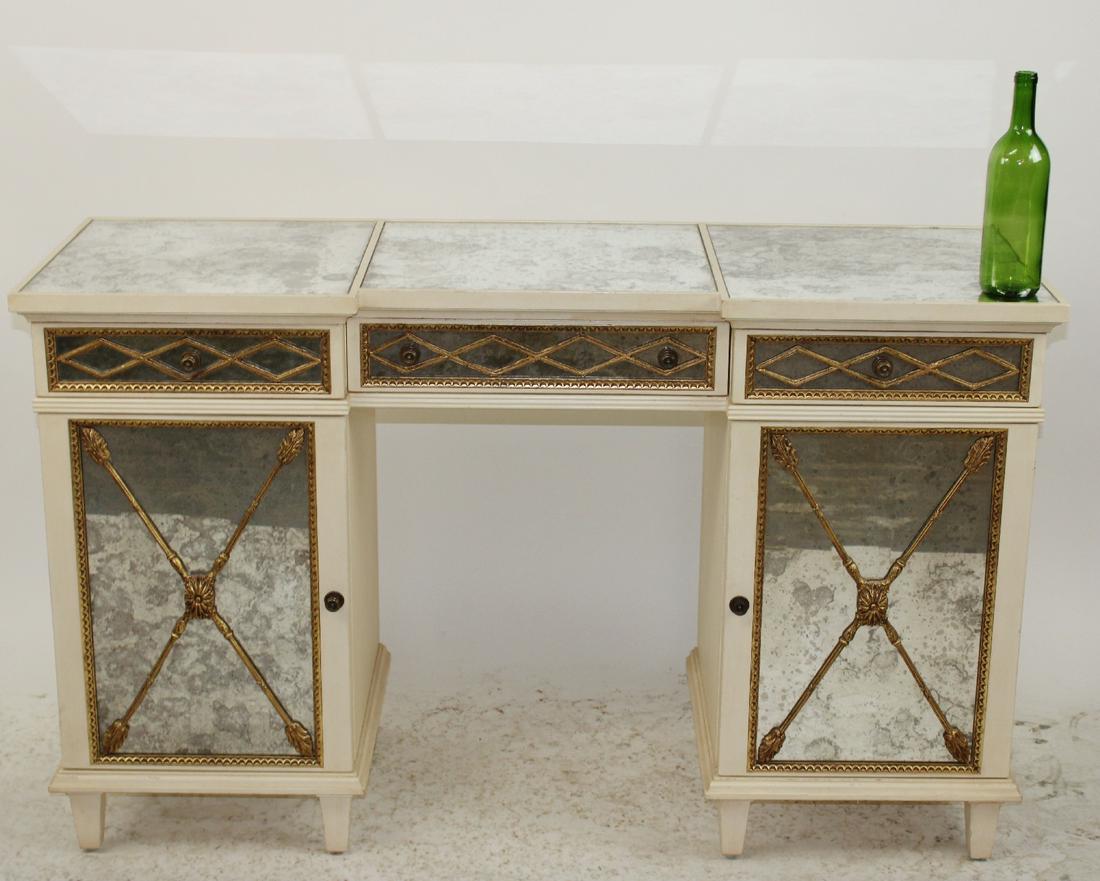 Hollywood Regency mirrored and gilt desk (1 of 11)