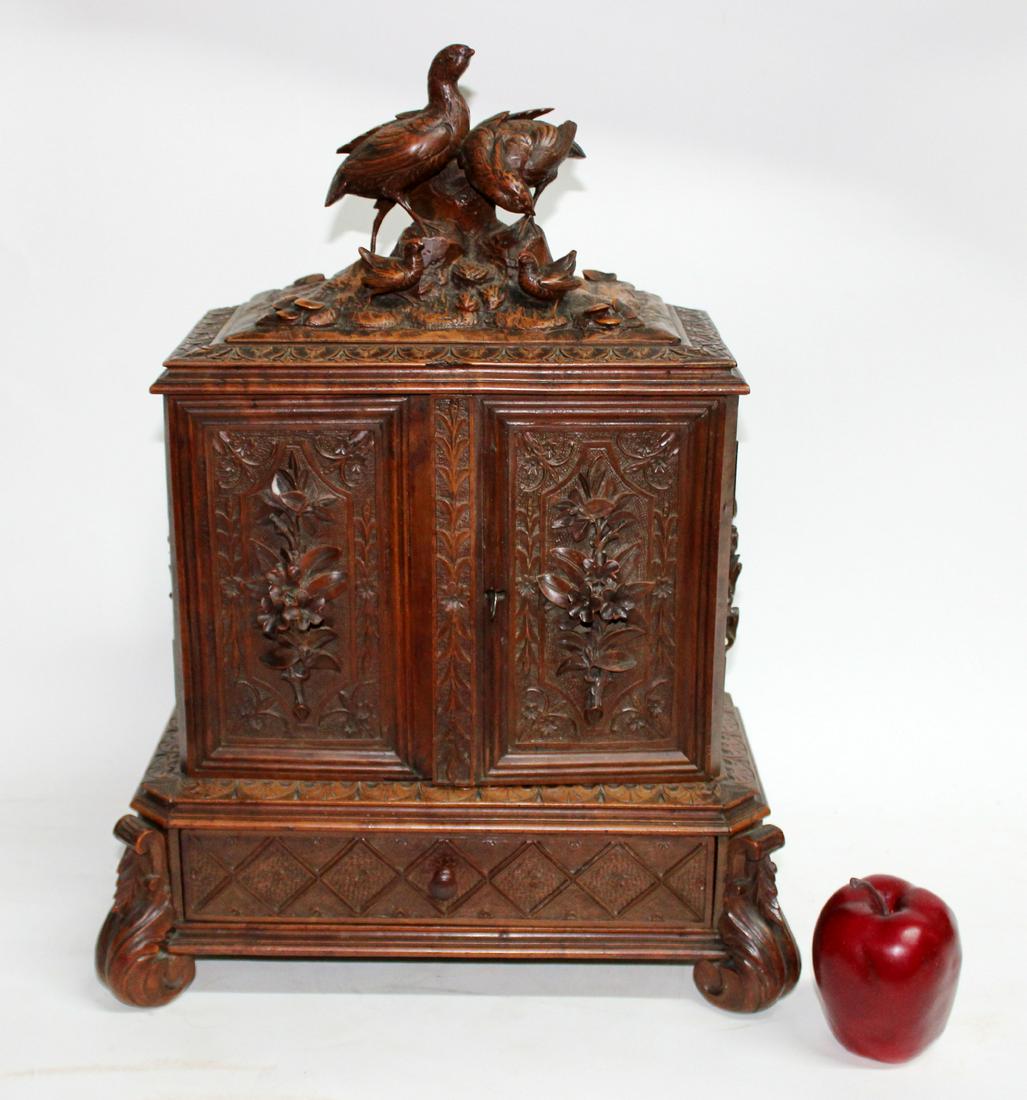 French Black Forest carved cigar box (1 of 11)