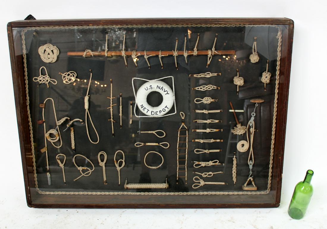 US Navy rope knot display shadowbox (1 of 7)