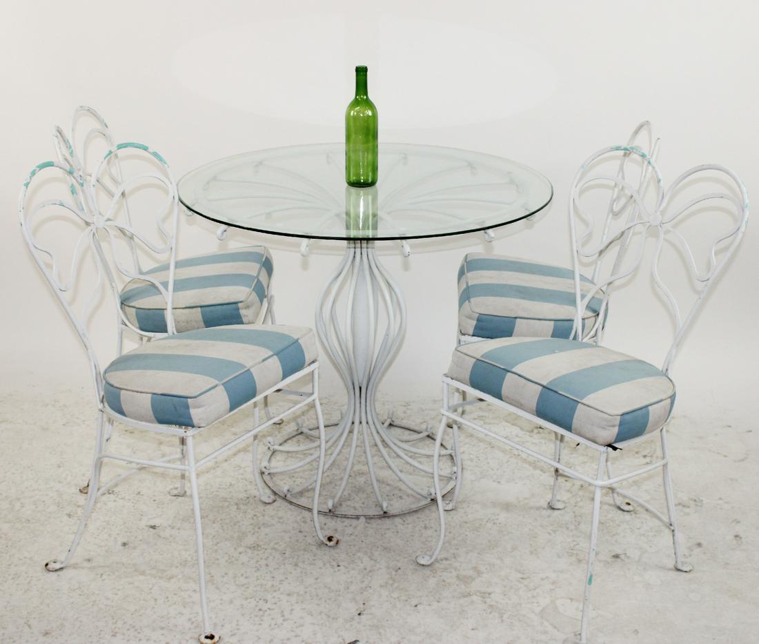 Vintage wrought iron 5pc patio set (1 of 8)