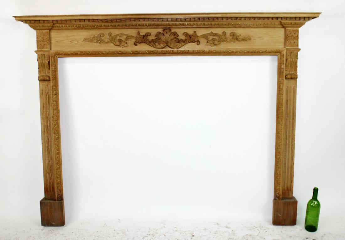 French fireplace surround in pine (1 of 8)