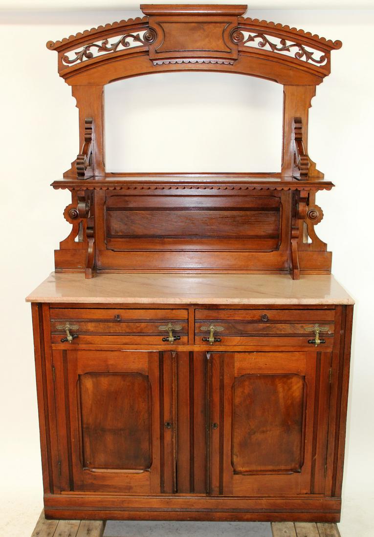 English Victorian server in mahogany (1 of 8)