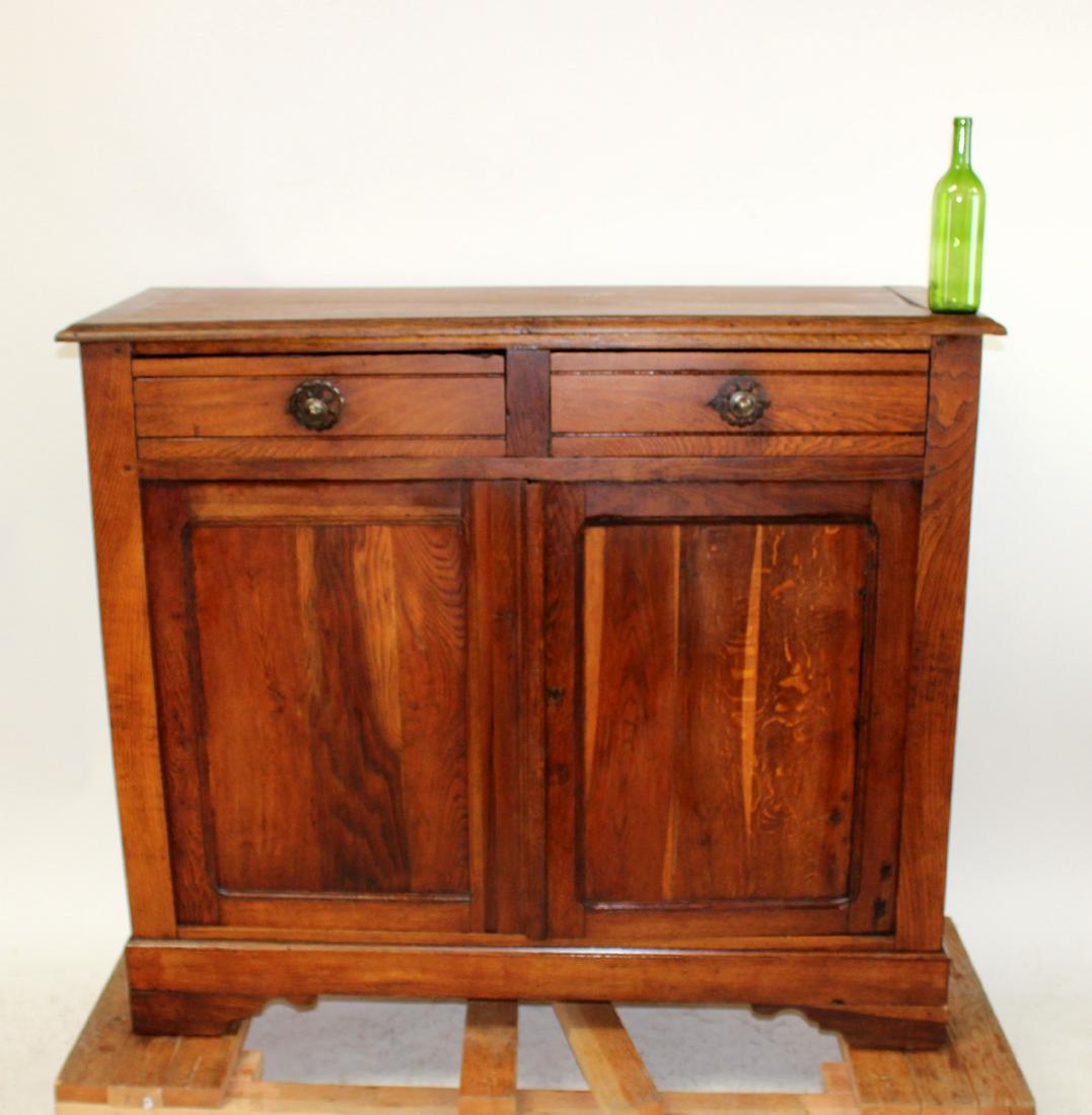 French 2 door buffet bas in oak (1 of 9)