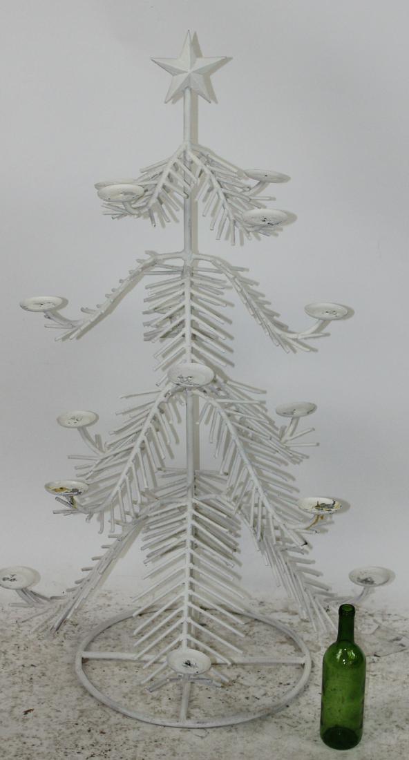 Folk Art painted iron Christmas tree (1 of 6)