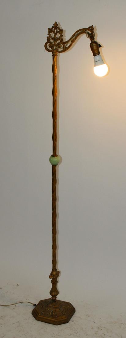 Victorian cast iron goose neck floor lamp (1 of 6)