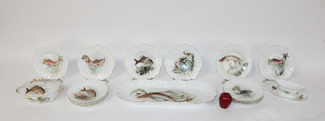 A. Tyigadt Vanderstraeten Gand porcelain fish service (1 of 16)