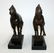 Pair of Modern cast iron horse bookends - 3