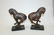 Pair of Modern cast iron horse bookends - 4