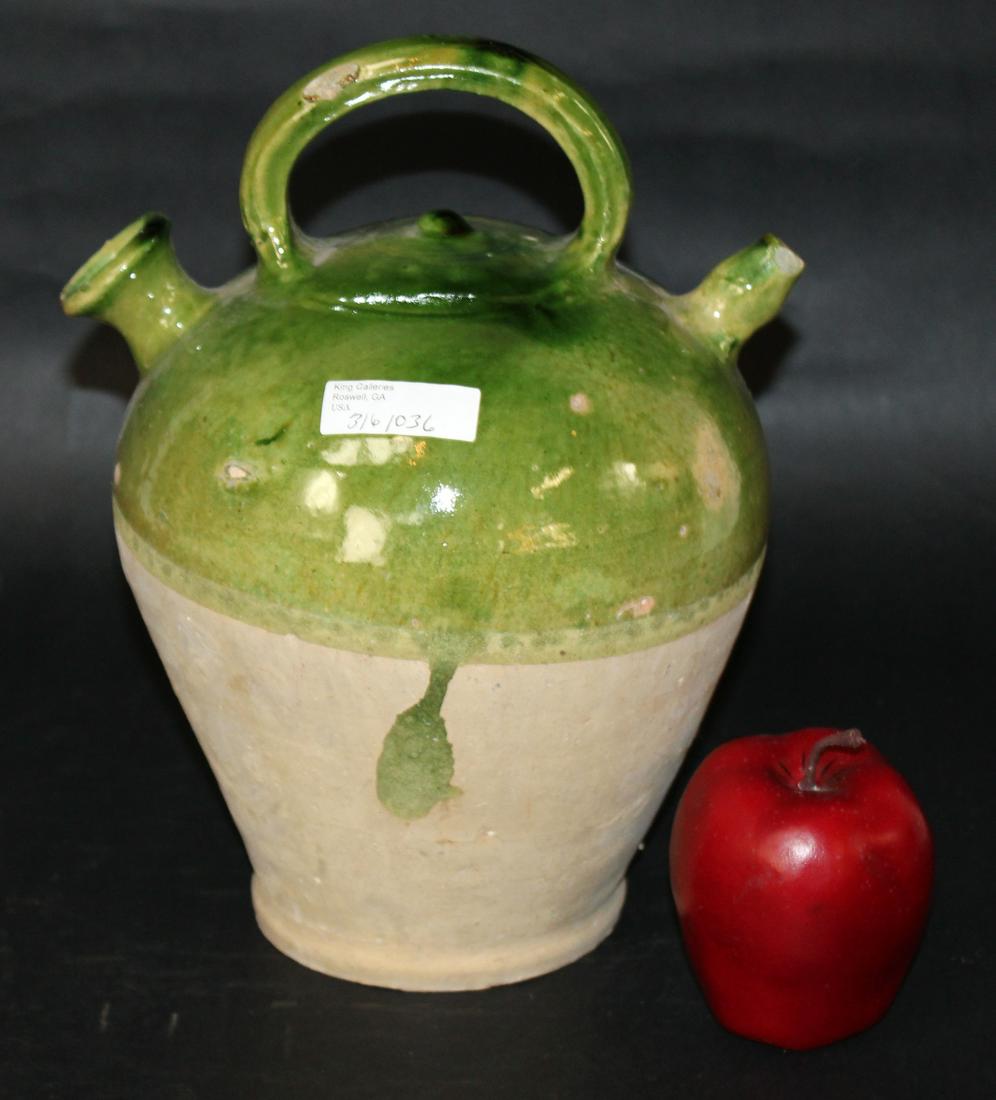 French glazed terra cotta pitcher (1 of 8)