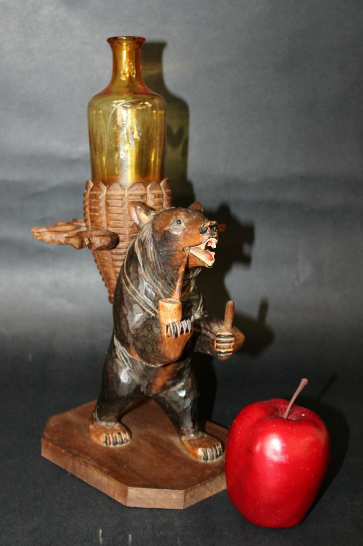 Swiss Black Forest bear pipe stand (1 of 11)