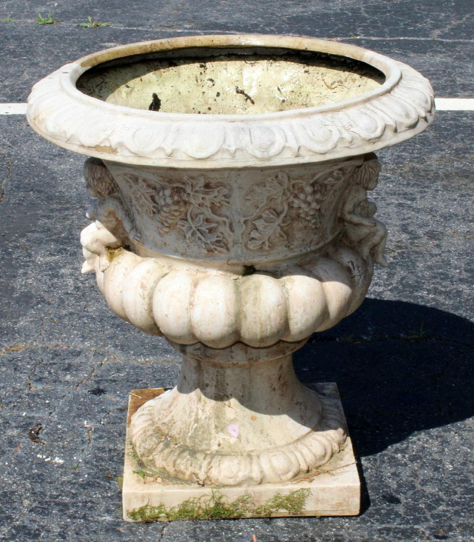 Cast resin classical style garden urn (1 of 3)