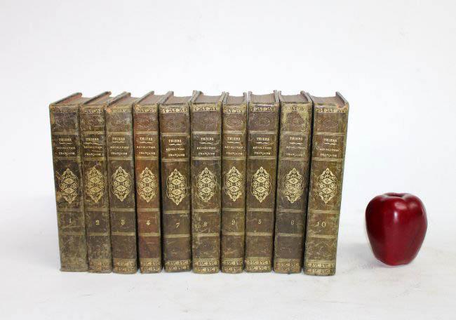 Lot of 10 French leather bound books (1 of 6)