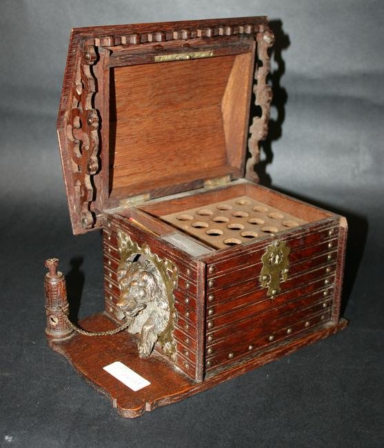 Swiss Black Forest cigar box with dog (1 of 11)