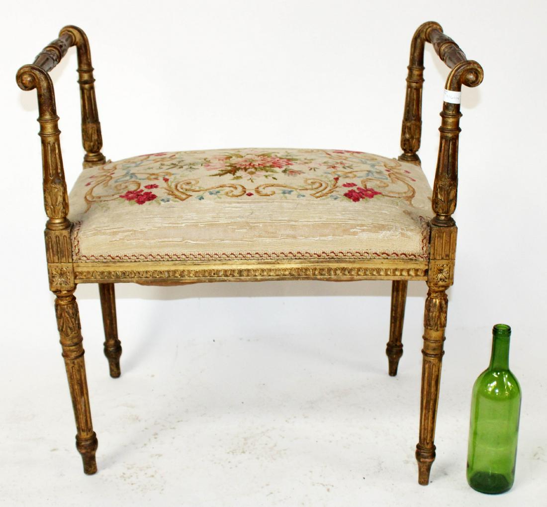 French Louis XVI polychrome bench (1 of 11)