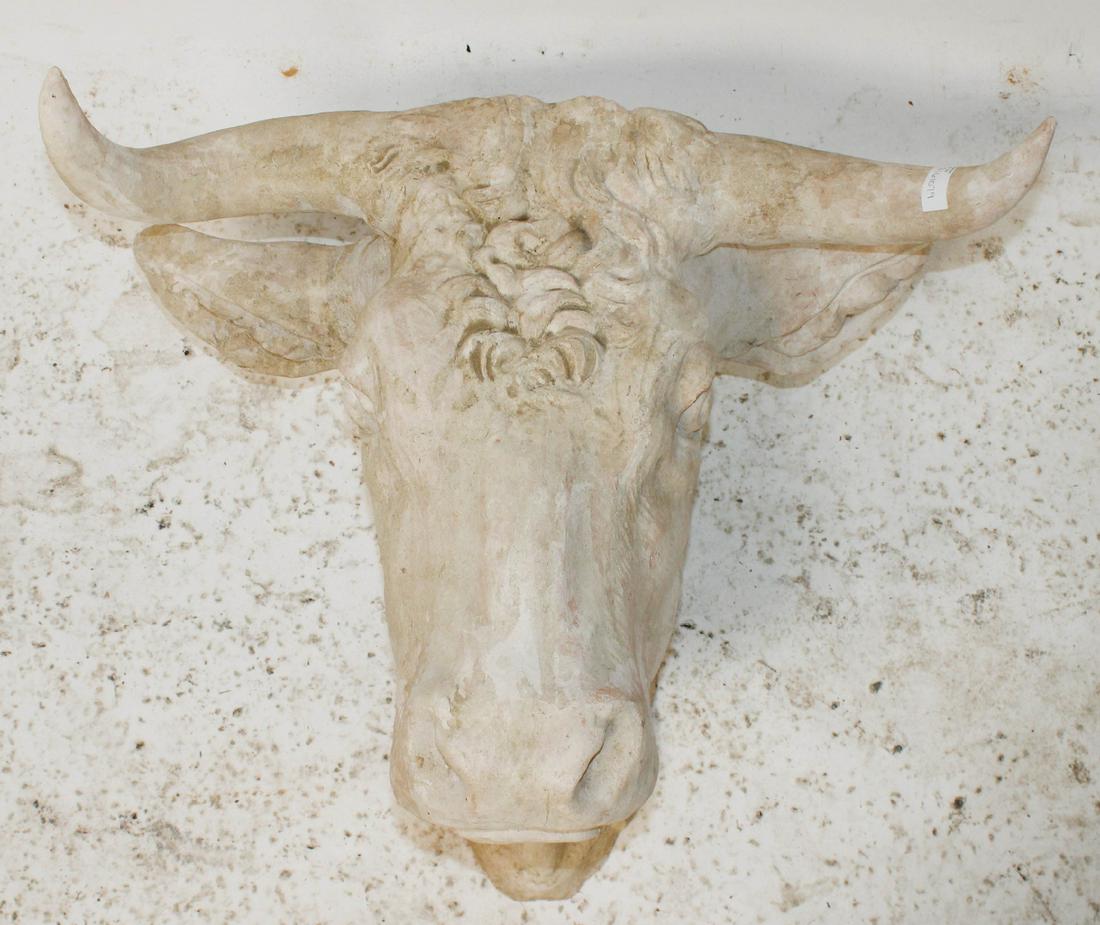 French terra cotta bull head trade sign (1 of 6)