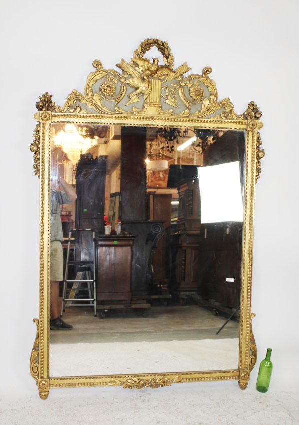 French Louis XVI mirror with lovebirds (1 of 5)