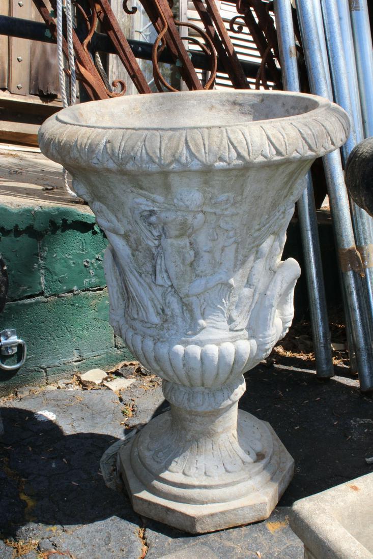 Cast classical style concrete urn (1 of 7)