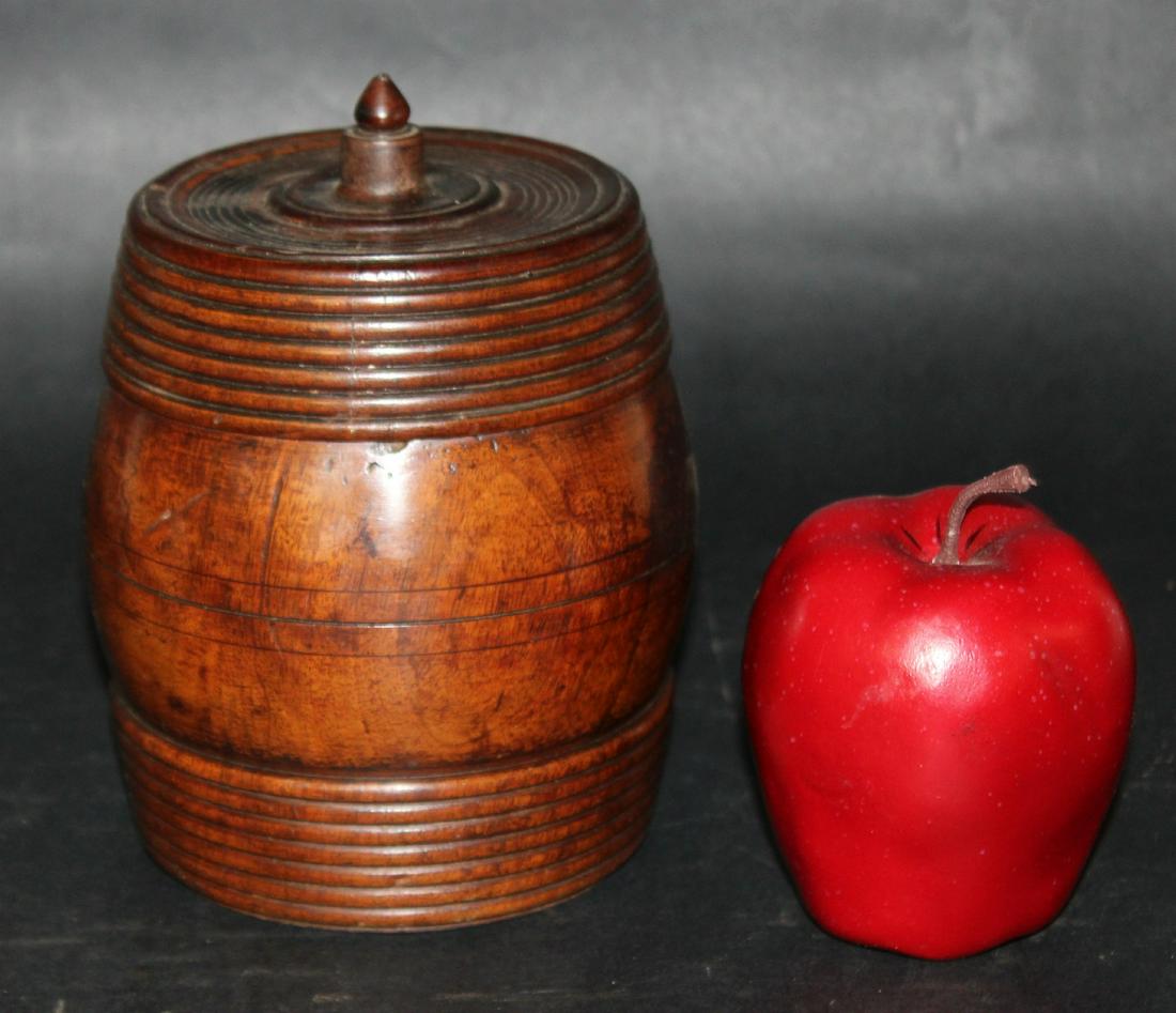 French turned walnut tobacco box (1 of 7)