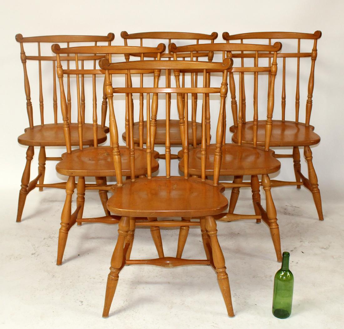 6 vintage Windsor back dining chairs (1 of 6)