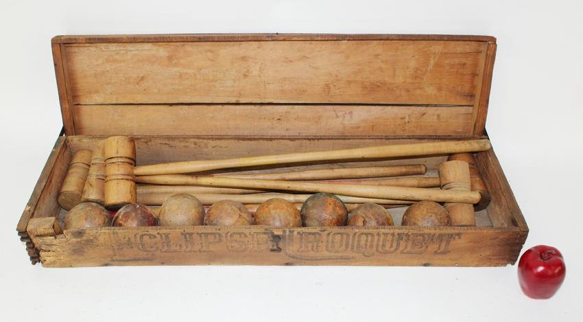 Antique English Eclipse croquet set (1 of 7)