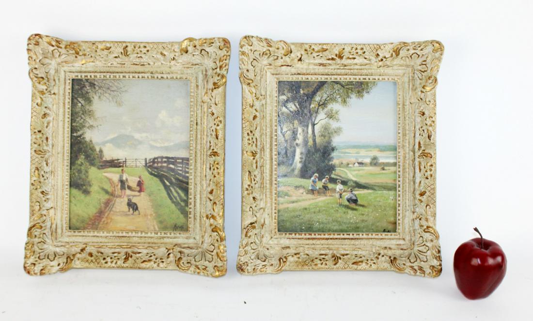 Lot 2 Rudolf Ritter Von Reichl oil on boards (1 of 12)