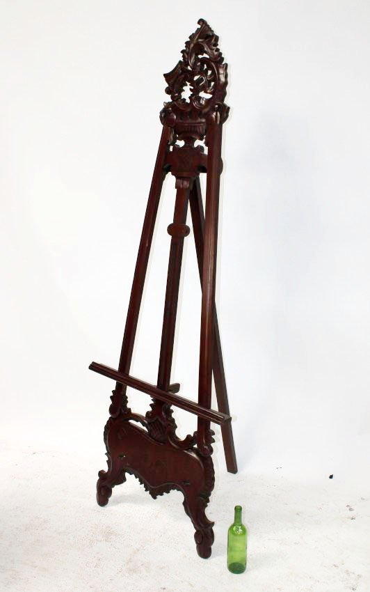 Mahogany adjustable floor easel (1 of 5)