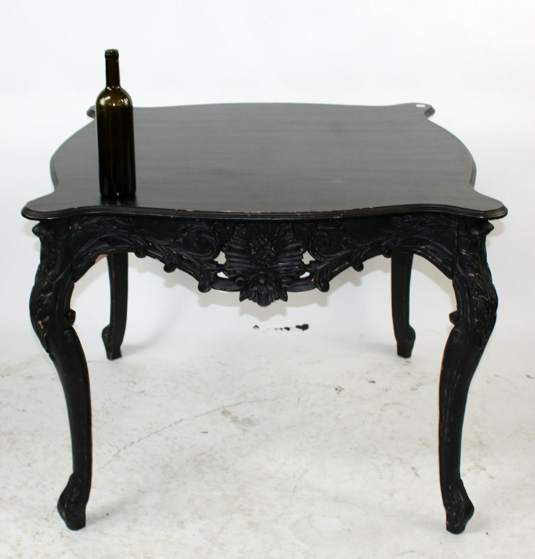 Rococo style game table in painted finish (1 of 5)