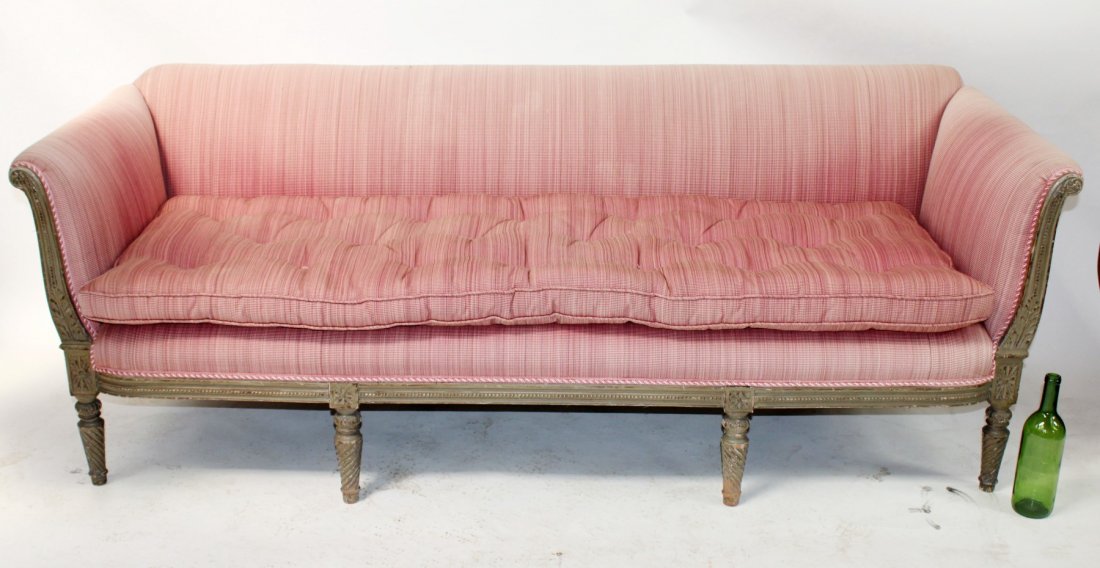 Neoclassical style sofa with painted frame (1 of 7)