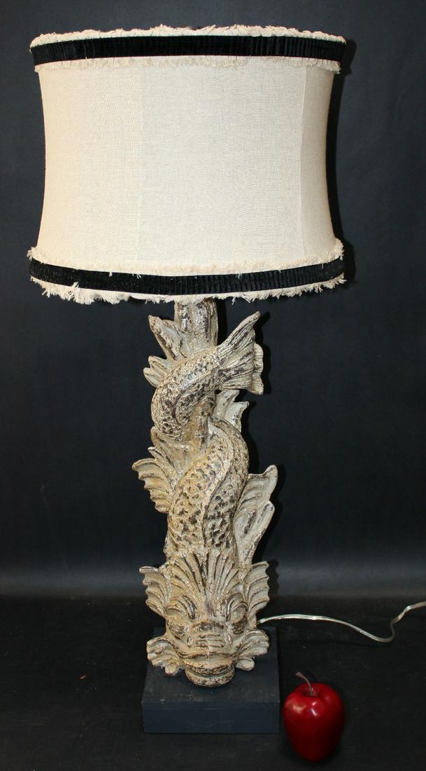 Cast Mythological dolphin form lamp (1 of 9)