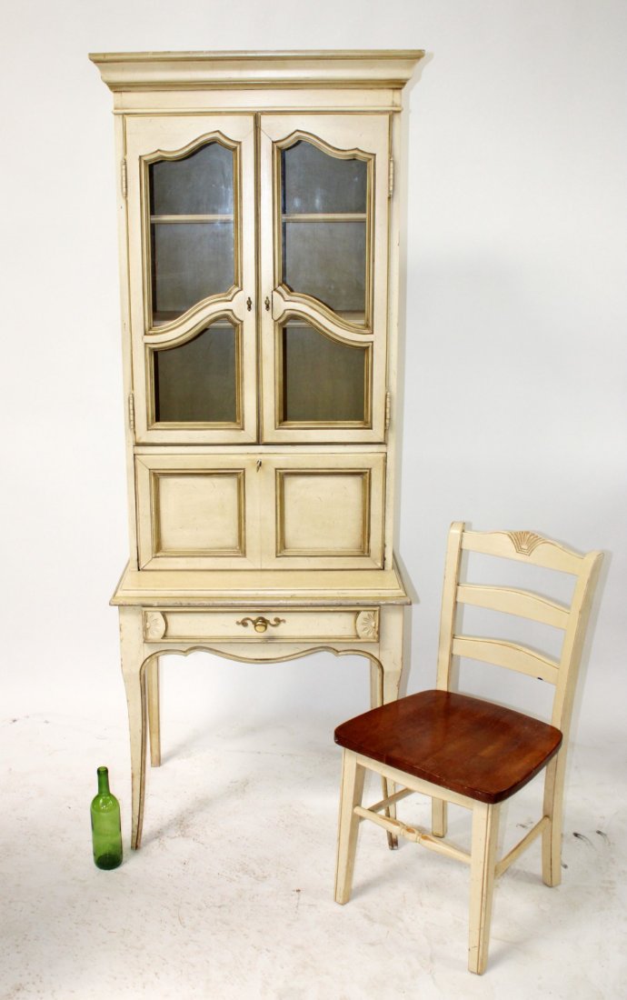 Drexel Heritage painted secretary with chair (1 of 9)