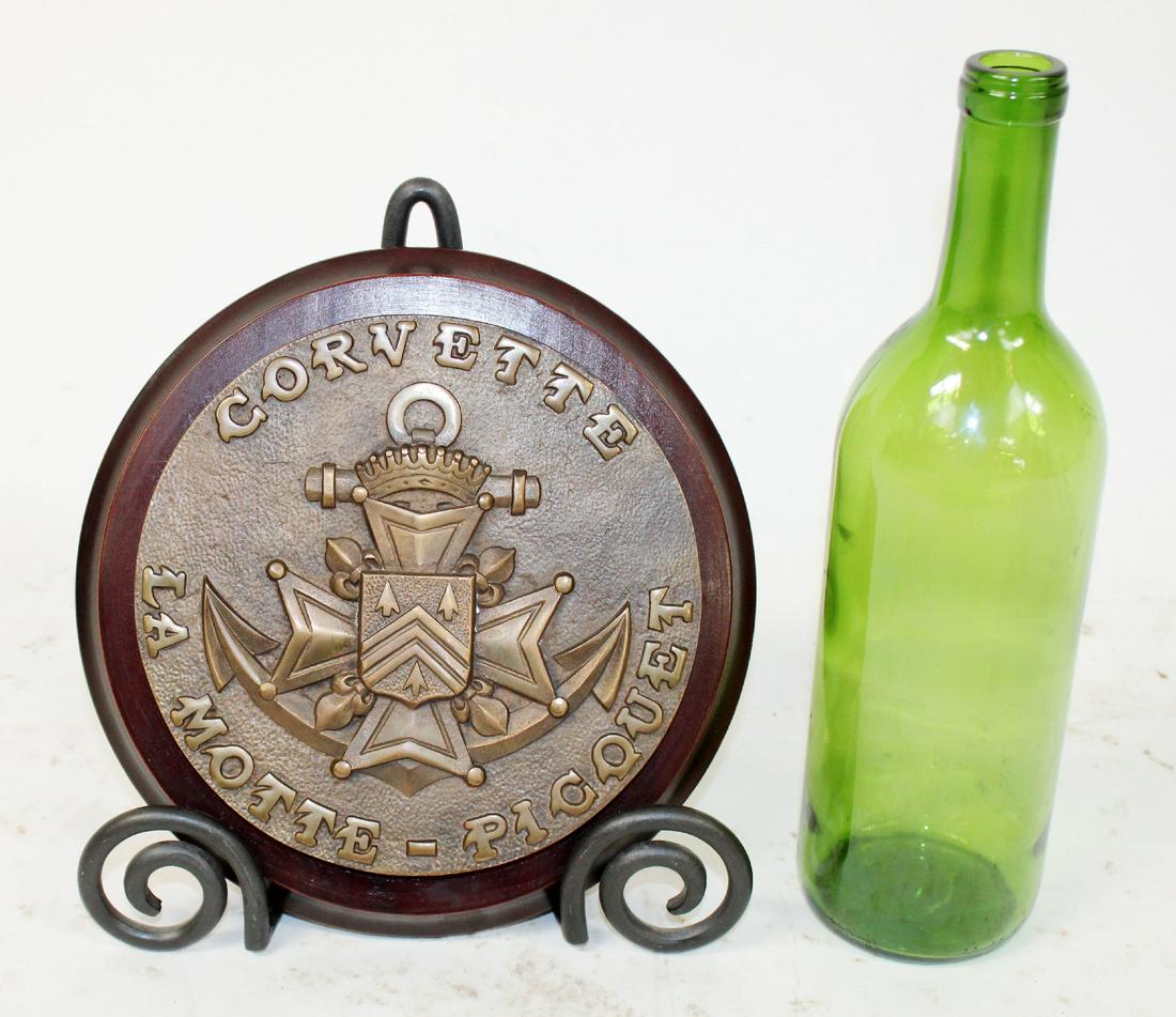 French bronze plaque from canal boat (1 of 5)