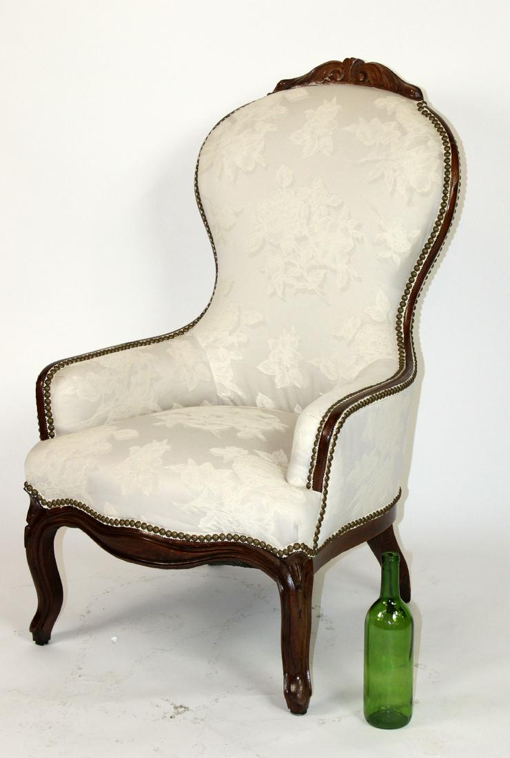 American Victorian upholstered slipper chair (1 of 9)