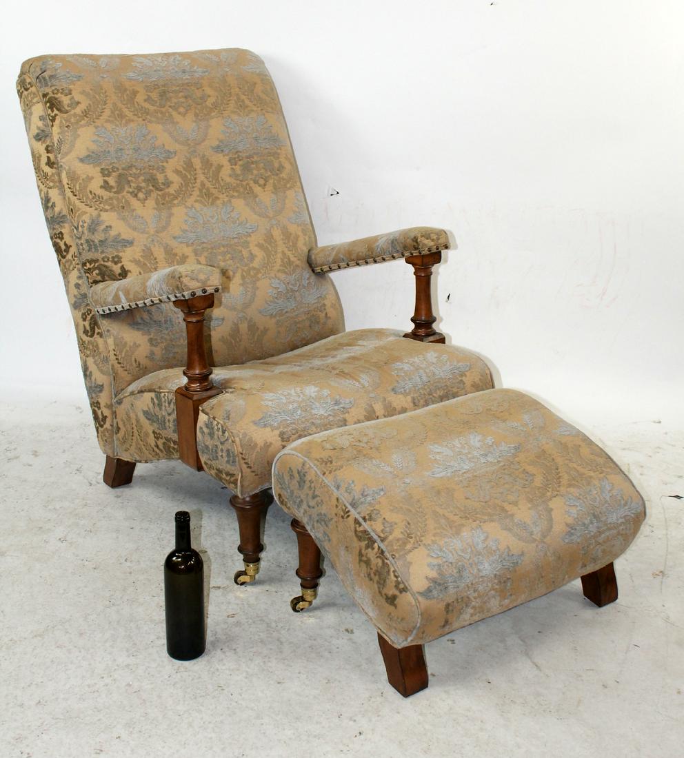 Henredon upholstered plantation style chair with (1 of 5)