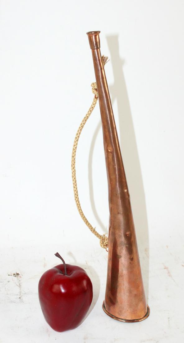 Antique English Fox hunting copper horn (1 of 6)