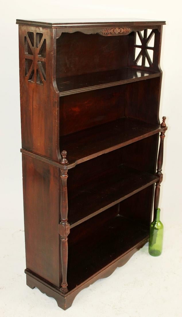 American mahogany etagere book shelf (1 of 7)