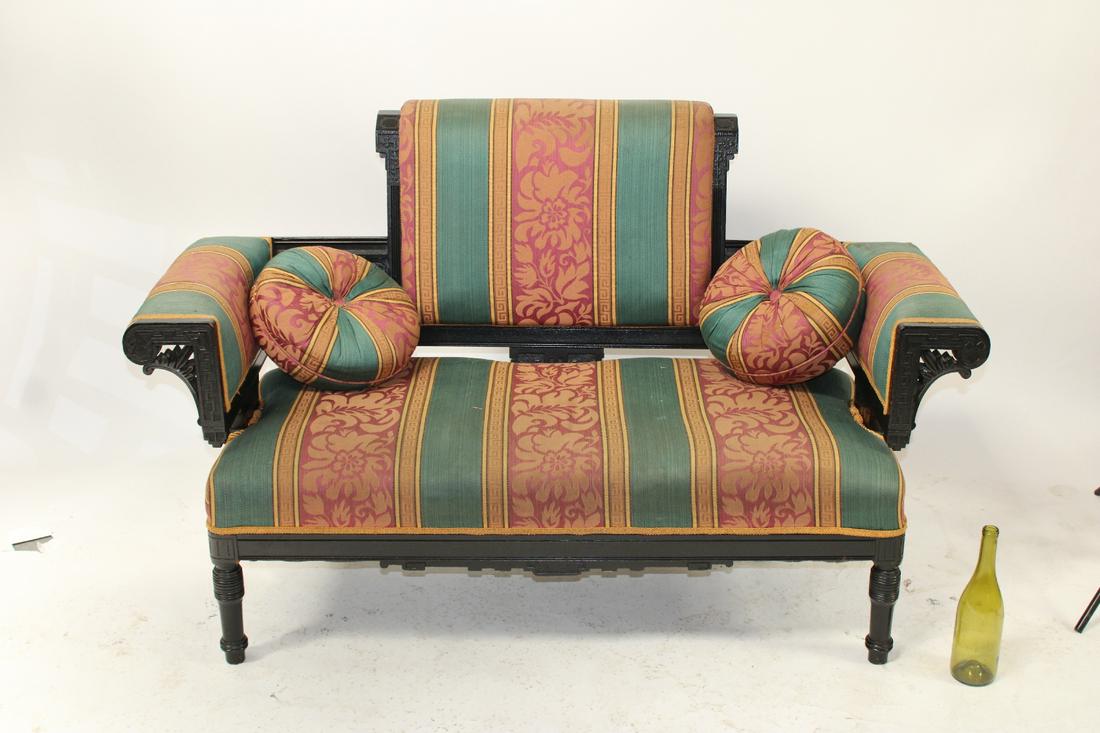 American Aesthetic Movement ebonized settee (1 of 8)