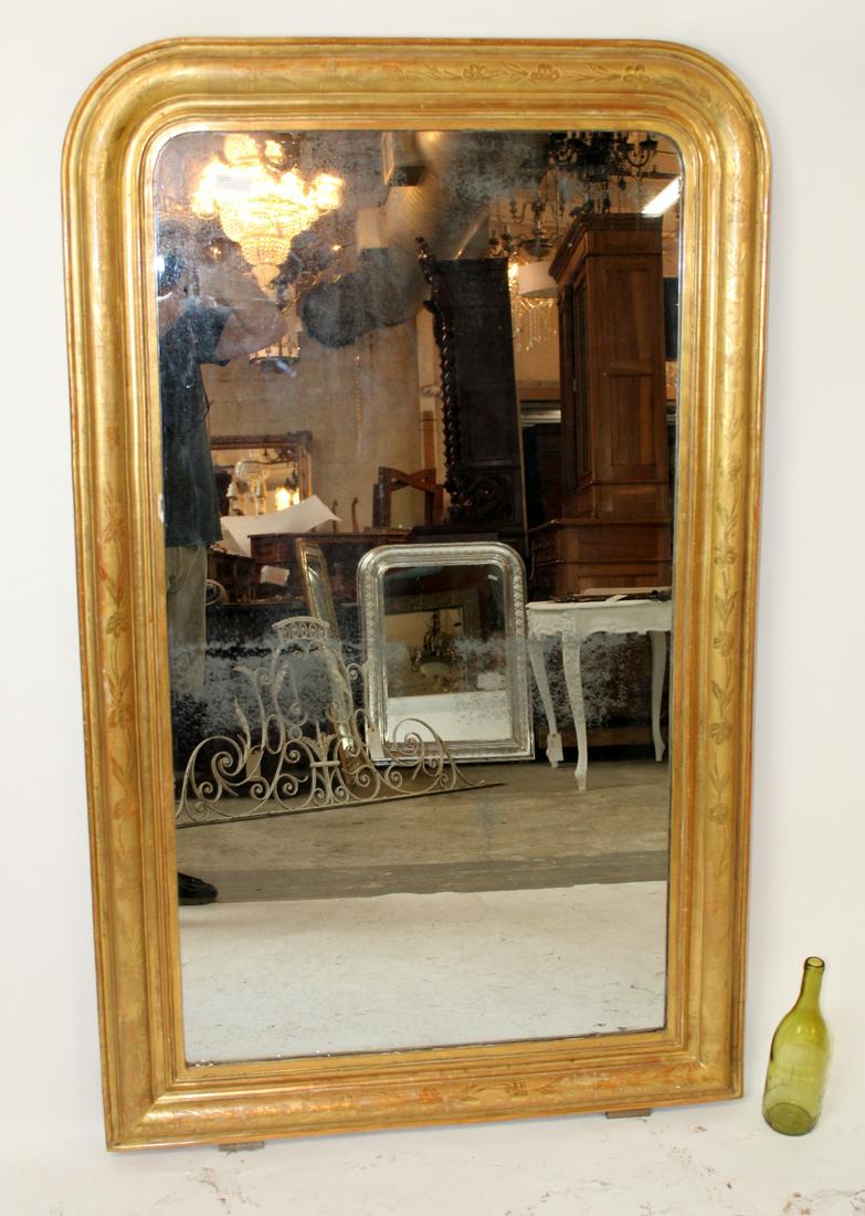 French Louis Philippe gold leaf mirror (1 of 7)