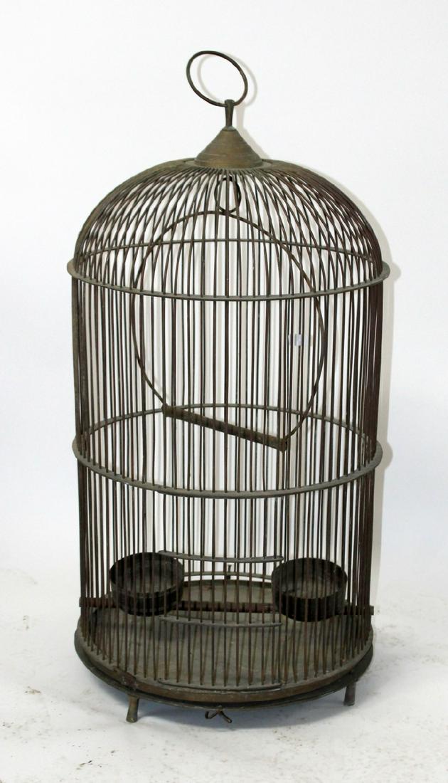 French dome top hanging bird cage in iron (1 of 7)