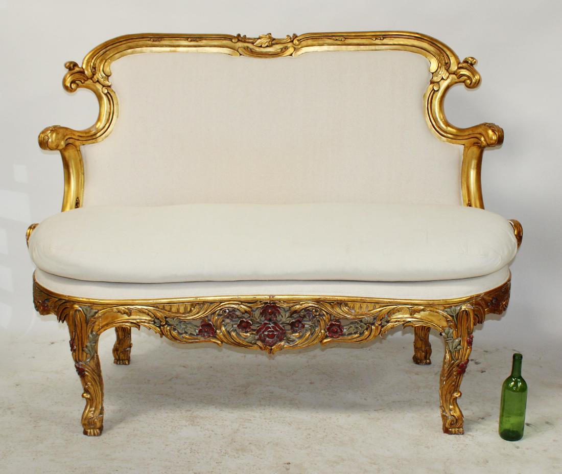 French Rococo style settee (1 of 10)