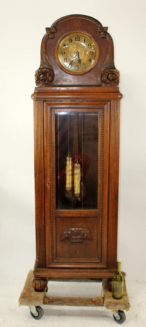 Art Deco Gustav Becker grandfather clock (1 of 9)