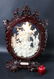 Chinese carved bone sculpture in shadow box